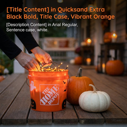 🔥HOT SALE🔥🎃Halloween Trick or Treat Candy Buckets with Sturdy Handle - Classic Home Depot Orange Ghost Pumpkin Bat Trick-or-Treat Pails - Durable Reusable Plastic Bucket Container for Kids Party Favors & Seasonal Decor🍬