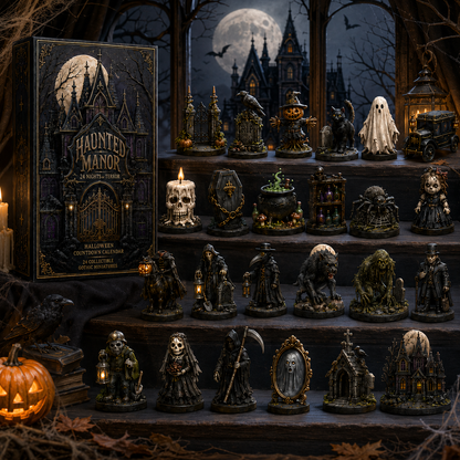 Haunted Manor Halloween Countdown Calendar 2026 – 24 Nights of Terror Gothic Miniature Collectibles