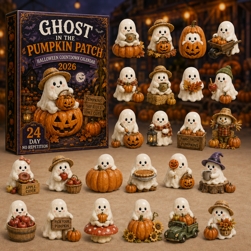 Ghost in the Pumpkin Patch Advent Calendar 2026 – 24 Unique Halloween Ghost Miniatures