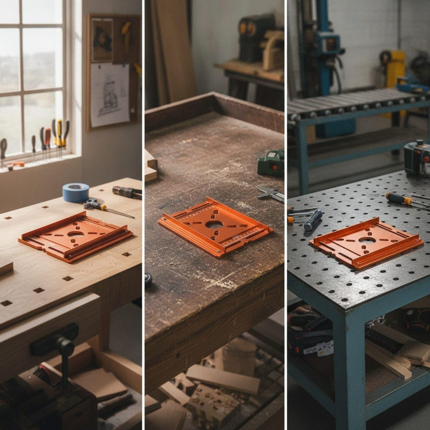 💥🏆Cutting Machine Base Plate with Dual Scale -  For Woodworking Bench Grooving Trimming