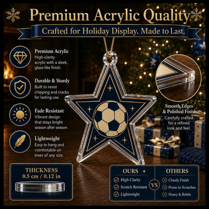 ⏳ Last Day 49% OFF – ⚽ Football Christmas Advent Calendar | 24 Collectible Acrylic Ornaments for Fans, Families & Holiday Displays 🎄