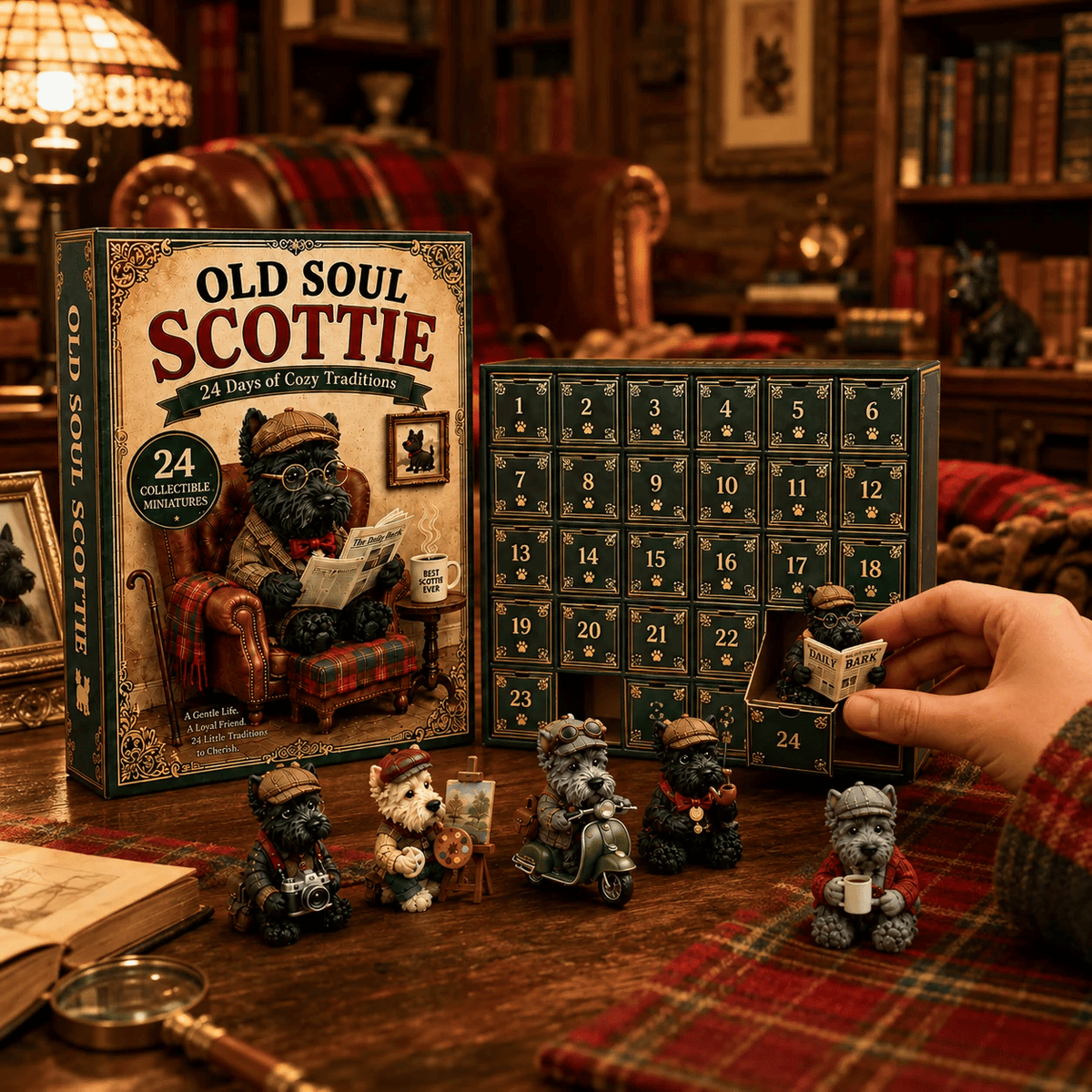 Old Soul Scottie Advent Calendar – 24 Scottish Terrier Miniatures