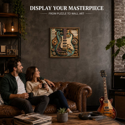 🎸 Gears & Strings 1000-Piece Steampunk Guitar Puzzle ⚙️✨