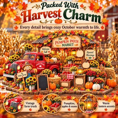 🍂 Pumpkin Patch Market 3D Slot-In DIY Craft Kit