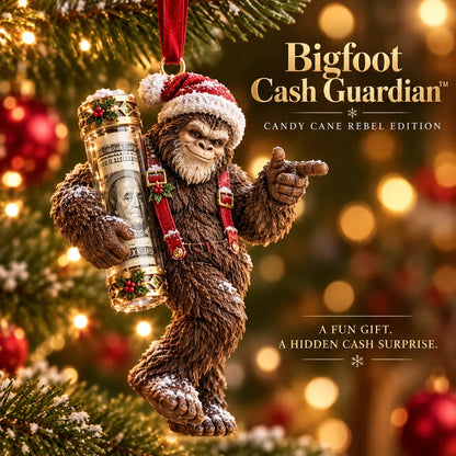🎄👣 3D Bigfoot Christmas Cash Gift Ornament – Holiday Money Holder Keepsake ✨