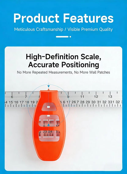 Precision Picture Hanging Level Tool & Wall Decor Positioning Kit