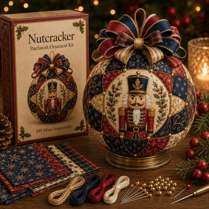 🎁LAST DAY 49% OFF-🎄 Christmas Classics Patchwork Ornament DIY Kit (Beginner-Friendly)
