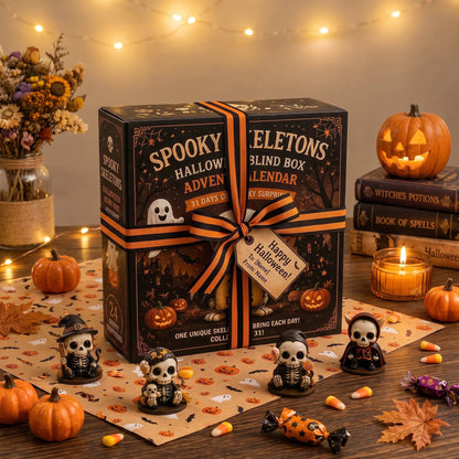 💀 2026 Halloween Cute Skeletons Halloween Advent Calendar
