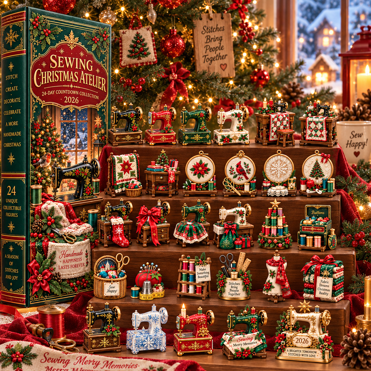 Sewing Christmas Atelier 2026 – 24-Day Countdown Collection with 24 Unique Sewing & Quilting Miniatures