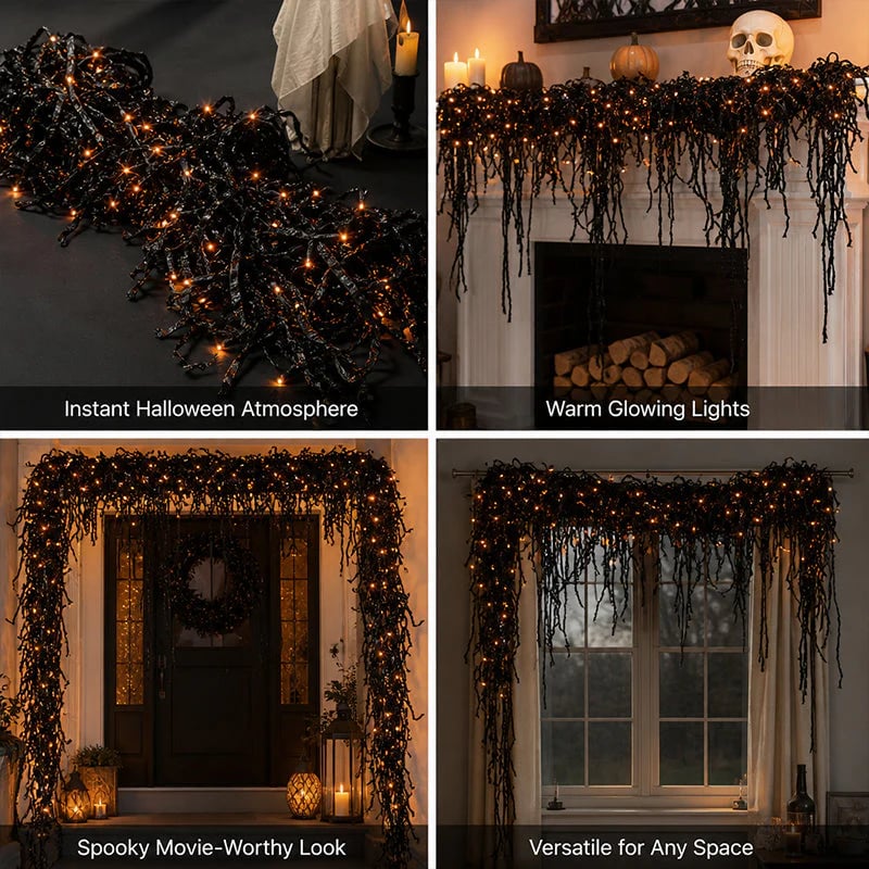 🎃 Spooky Chic: Halloween Fireplace Decor Set 👻