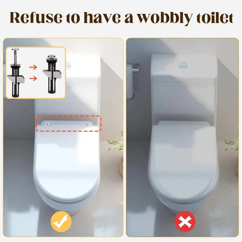 🔥Hot Sale🔥Heavy Duty Toilet Seat Fastener Bolt kit(A Set of 2 Pcs)🔥