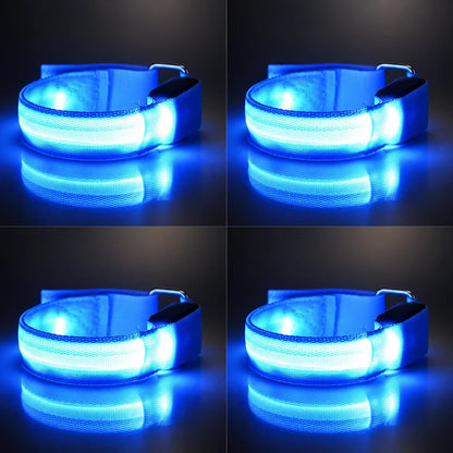 🐎 Horse LED Leg Straps – 4 Pack | Rechargeable-Look Night Riding Safety Lights ✨