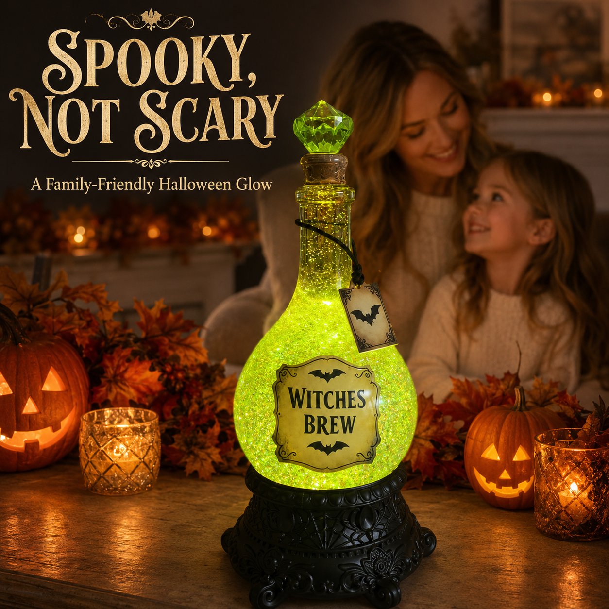 🔥Last Day 49% OFF -🧙✨Lighted Witches’ Brew Poison Bottle Glitter Globe(📦Buy 2 Free Shipping)