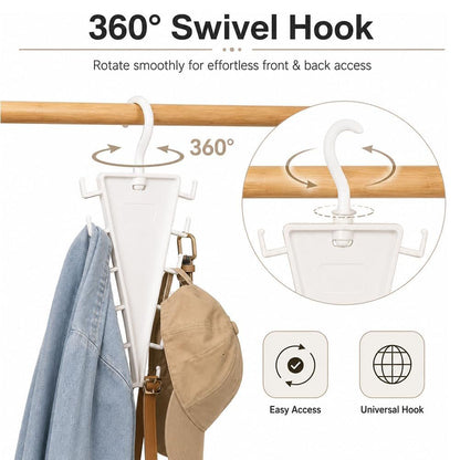 V Shaped Double-Sided Closet Organizer Hanger