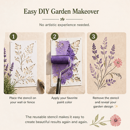 🔥LAST DAY 50% OFF - 🌿 Garden Wall StencilTM – Reusable DIY Kit for Walls, Fences & Patios