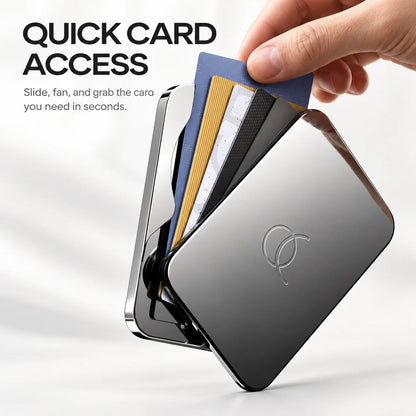 🧲 Slim Magnetic Metal Wallet | Quick-Access Card Holder