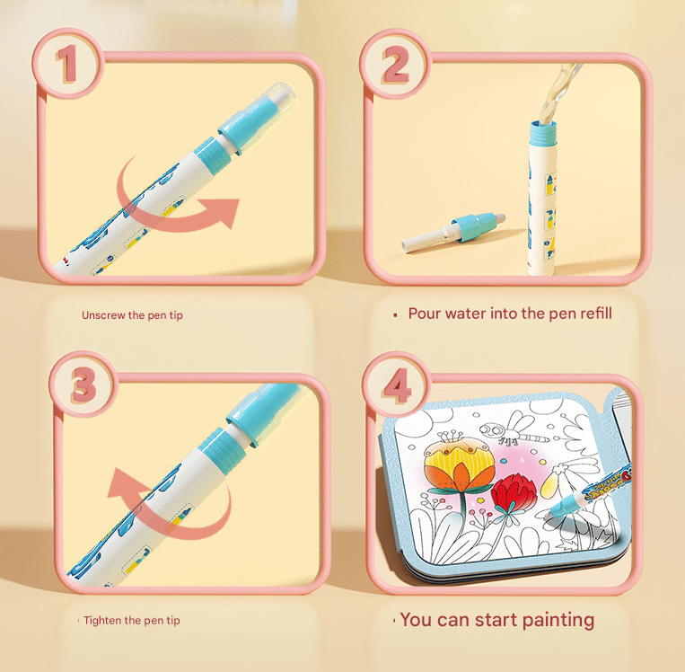 🎨Water Coloring and Doodle Books for Toddlers