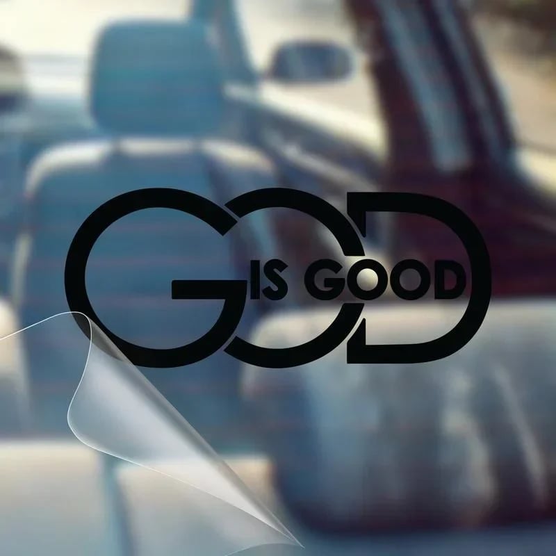 ⏰Limited Stock 60% OFF🙏 'God Is Good' Christian Car Decal Sticker | Premium Religious Décor