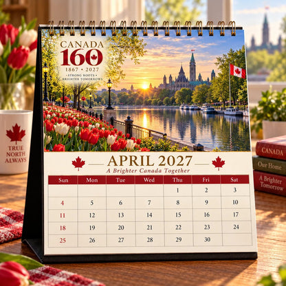 🍁Canada 160th Anniversary 2027 Desktop Calendar — A Year Across the True North📅
