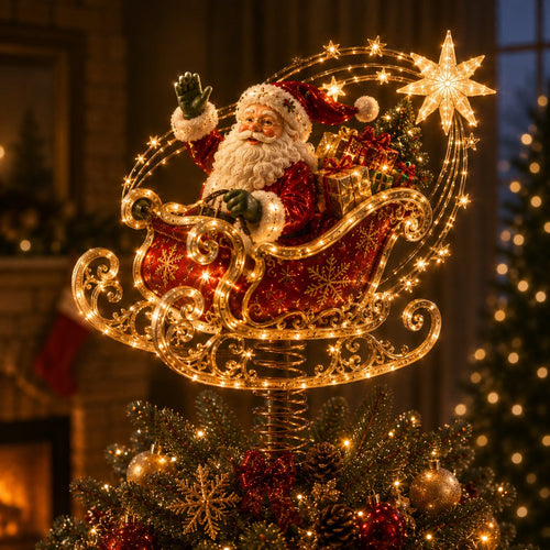 Lighted Christmas Tree Topper Collection – 7 Festive Character Designs