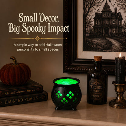 ⏳ Last Day 49% OFF – 🧙‍♀️ Glowing Witch’s Brew Cauldron Halloween Decor | Translucent Bubbling Potion Top with Flameless LED Tea Light Glow Effect ✨