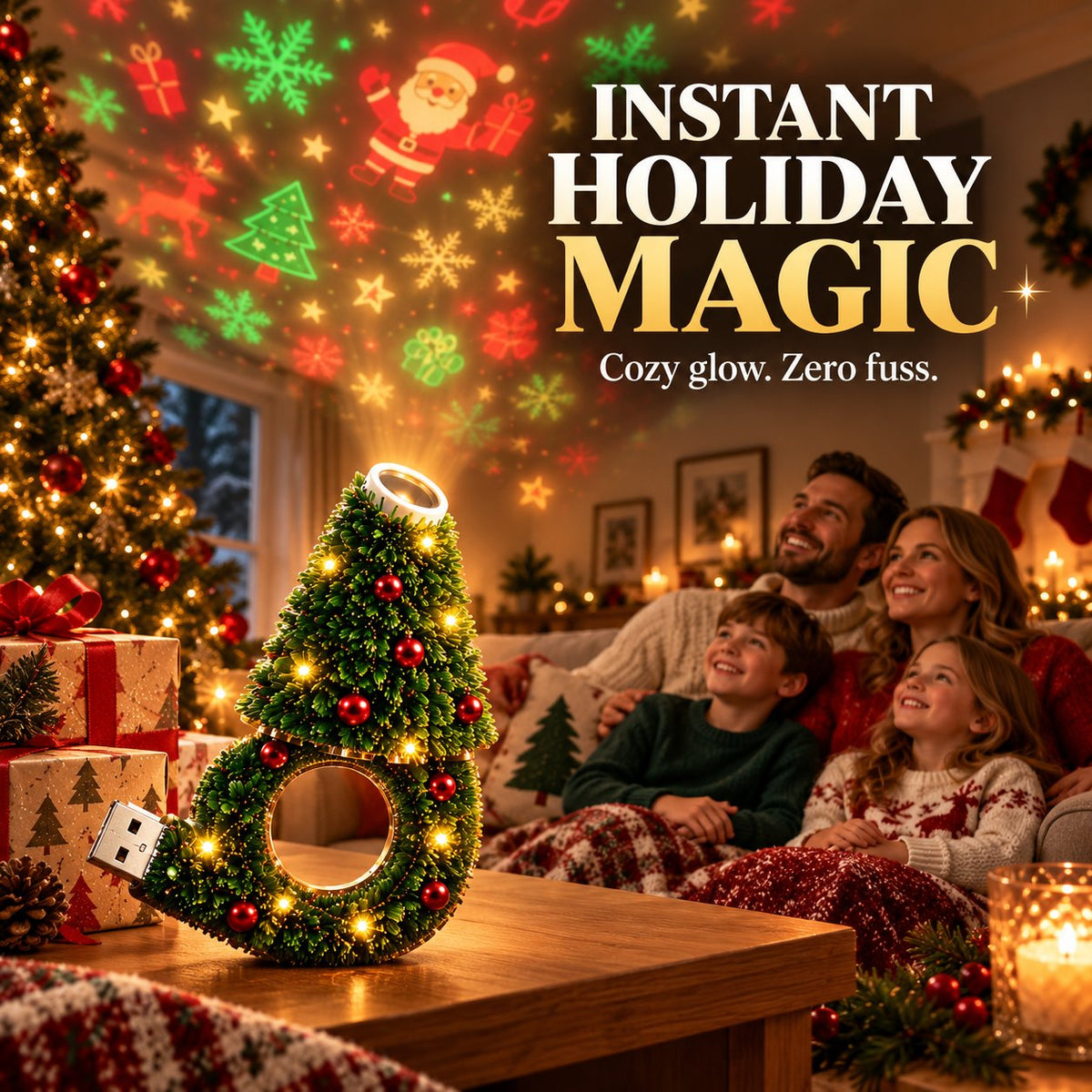 🎄Holiday Christmas Tree Projector Light✨