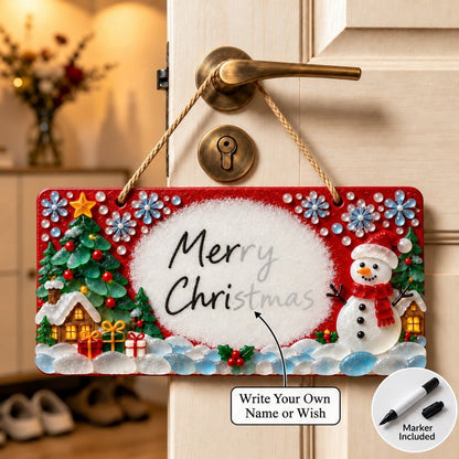 ⏳ Last Day 49% OFF – 🎄 Beginner-Friendly DIY Sea Glass Christmas Hanging Sign Kit | 8 Festive Designs with Handwritten Personalization ✍️