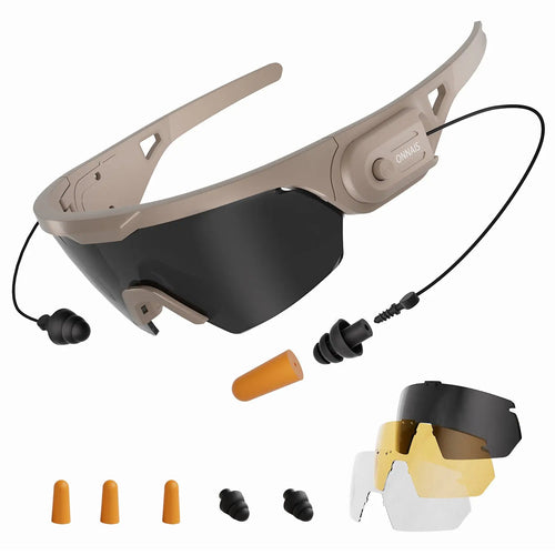Safety Goggles with Noise Reduction Plugs