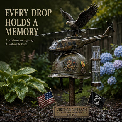 🚁Vietnam Veteran Memorial Rain Gauge