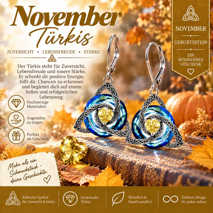 ✨ Celtic birthstone earrings – Timeless elegance with personal meaning