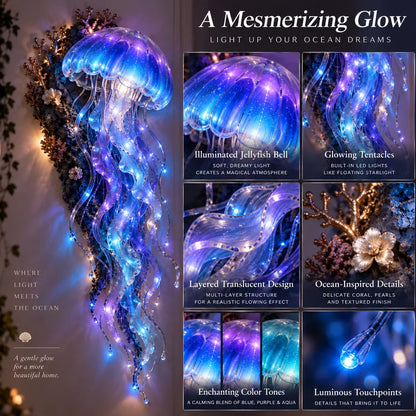 ⏰Limited Stock 50% OFF - 🌊✨ Enchanted Ocean Legends™ Lighted Wall Décor Collection 🐋🧜‍♀️