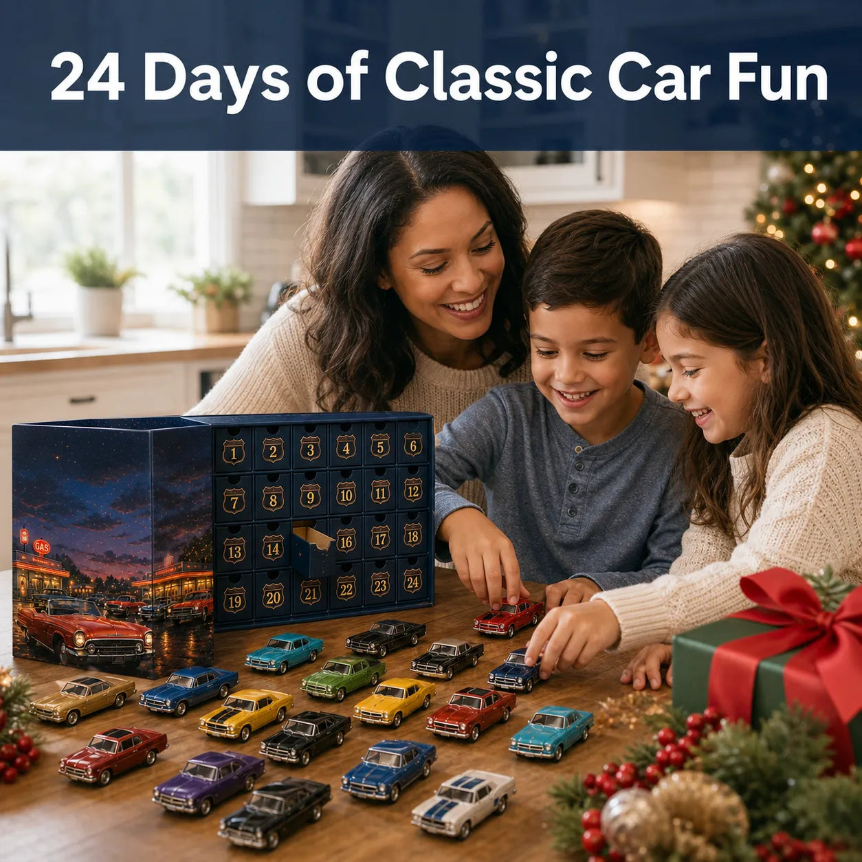 24 Days of Classic American Cars Advent Calendar – 24 Vintage Ride Collectibles