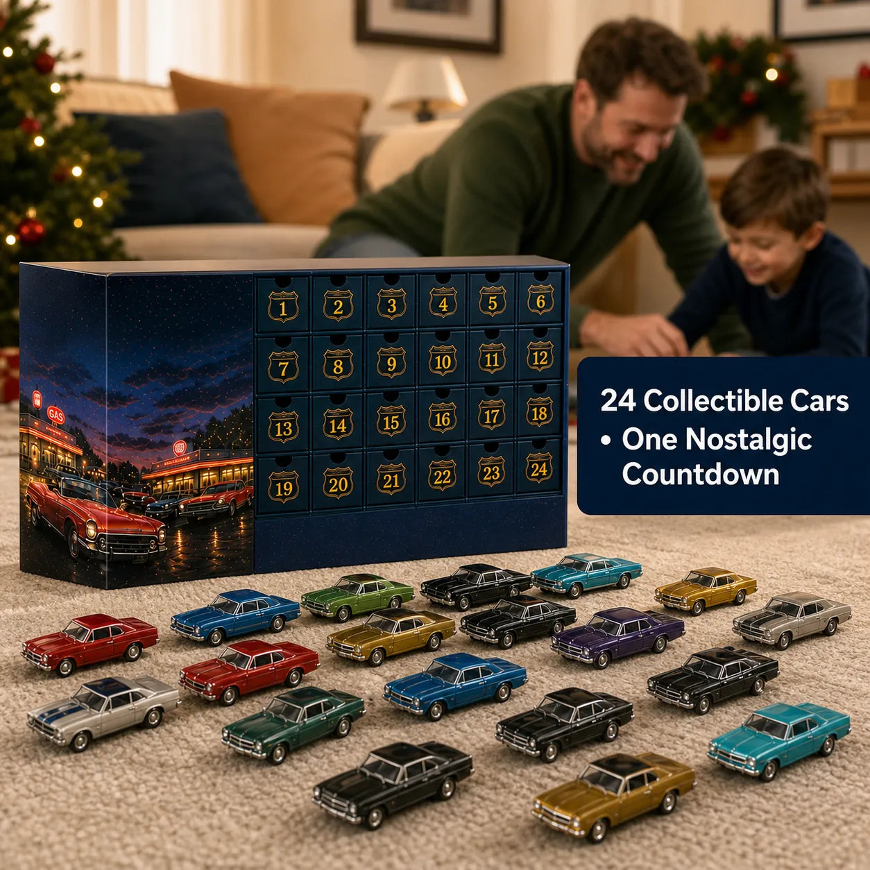 24 Days of Classic American Cars Advent Calendar – 24 Vintage Ride Collectibles