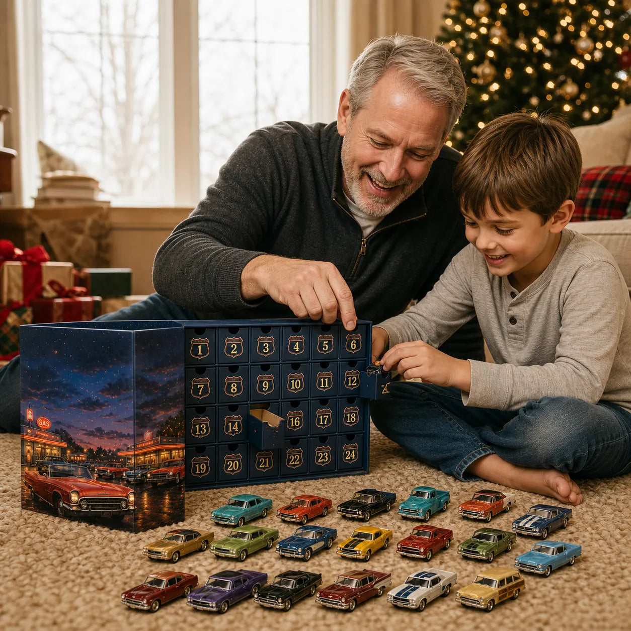 24 Days of Classic American Cars Advent Calendar – 24 Vintage Ride Collectibles