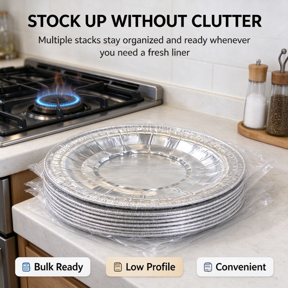 10 Pcs Disposable Stove Burner Protector, Aluminum Foil Stove Burner Protector 🍳