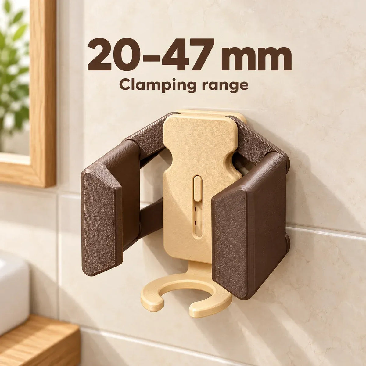 🪥 Gravity-Grip Wall Mount Toothbrush Holder | Drill-Free Bathroom Organizer🧼