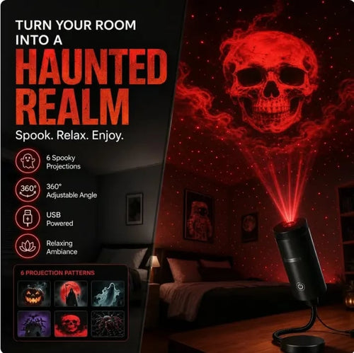 🔥LAST DAY 49% OFF👻Plug-&-Play HD Star Projector: Halloween 6-Disc Set