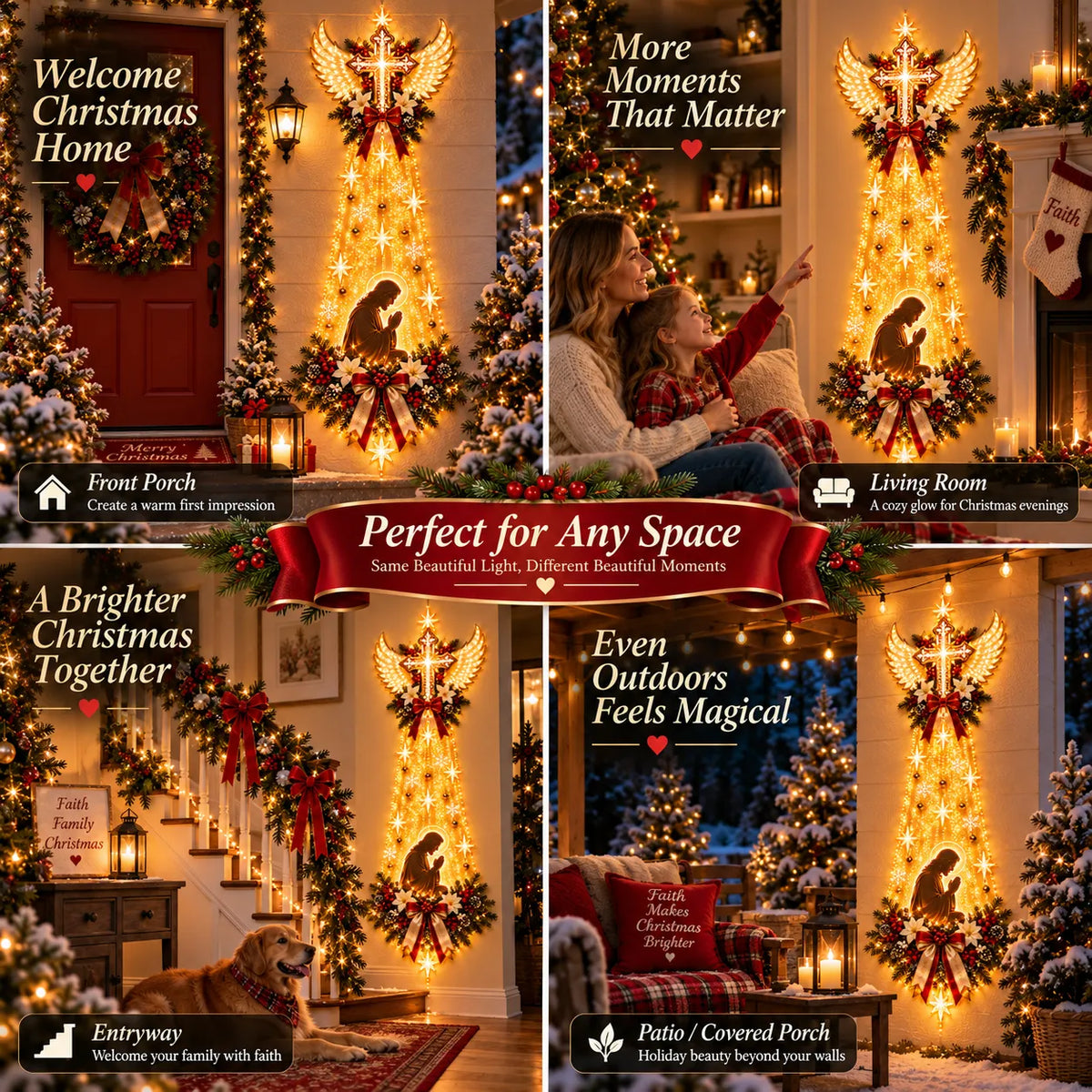 ✨LAST DAY 50% OFF✨✝️ Guardian Light of Faith – Jesus Christmas Wall Decor