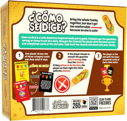 🎉 ¿Cómo Se Dice? Spanish Party Card Game: Hilarious Trivia & Challenges for Families & Adults – The Ultimate Latino Game Night Experience for All Generations