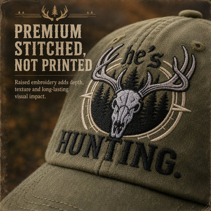 🦌 Deer Skull & Antler Embroidered Hunting Hat | Perfect Gift For Hunters 🎁