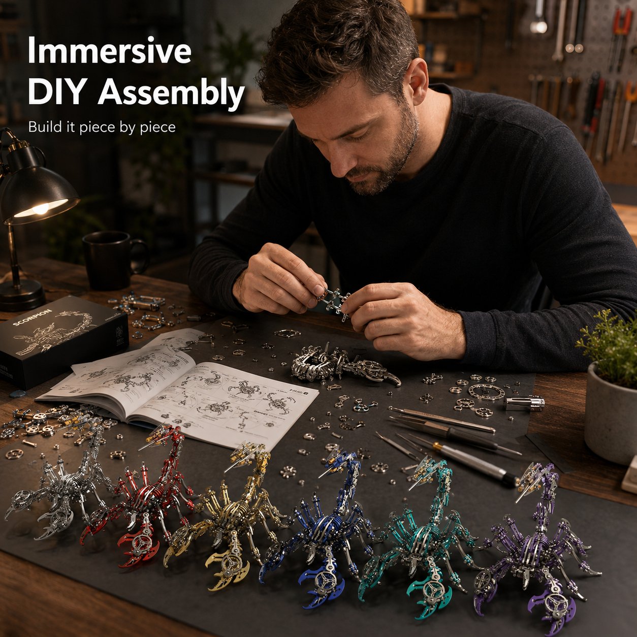 🦂 Build Your Own Mechanical Scorpion — A Steampunk Metal Puzzle Kit That Turns Into A Stunning Desk Art Piece