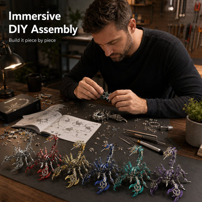 🦂 Build Your Own Mechanical Scorpion — A Steampunk Metal Puzzle Kit That Turns Into A Stunning Desk Art Piece