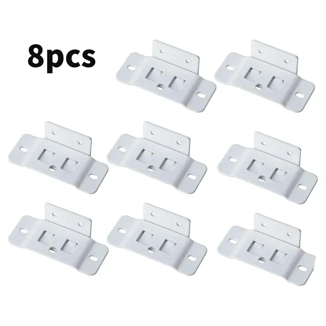 🛠️2-in-1 Iron Buckle Corner Brackets – Heavy Duty Stainless Steel L Shape Joint Fixing Brackets with Screws for Cabinets, Tables & Chairs Repair Kit