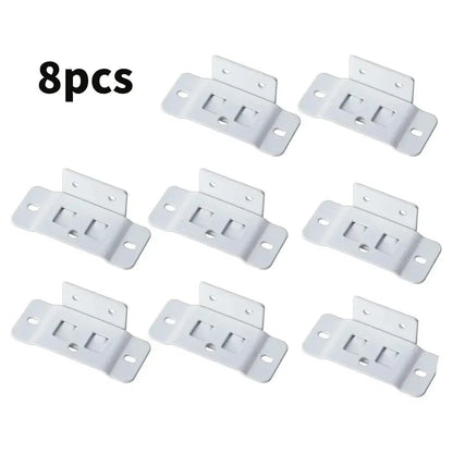 🛠️2-in-1 Iron Buckle Corner Brackets – Heavy Duty Stainless Steel L Shape Joint Fixing Brackets with Screws for Cabinets, Tables & Chairs Repair Kit