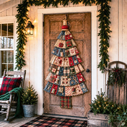 ⏳ Last Day 49% OFF – 🎄Beginner-Friendly DIY Oversized Patchwork Christmas Tree Door Hanging Kit | Complete Kit with All Tools & Step-by-Step Guide Included 💕