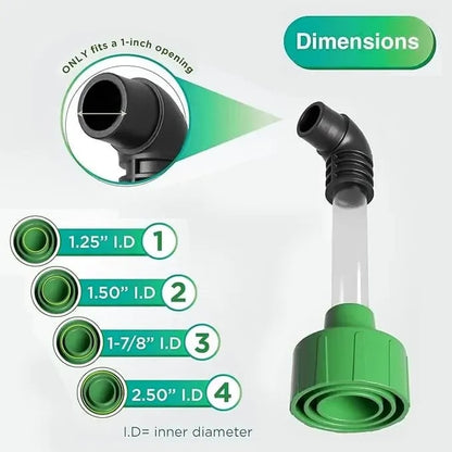 Wet Vac AC Drain Line Cleaner Adapter with Clear Inspection Tube