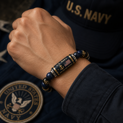 🇺🇸 Last Day Promo: 49% OFF - ⚓U.S. Navy Non Sibi Sed Patriae Tribute Beaded Bracelet - Buy 2 Get 1 Free & ✈️Free Shipping Today!