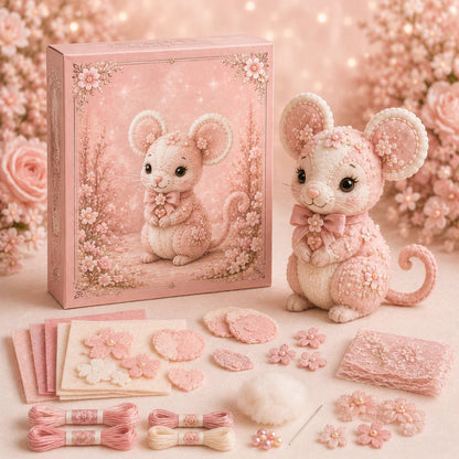 💗Pink Woodland Friends DIY Felt Sewing Kit – Make Your Own Cute Animal