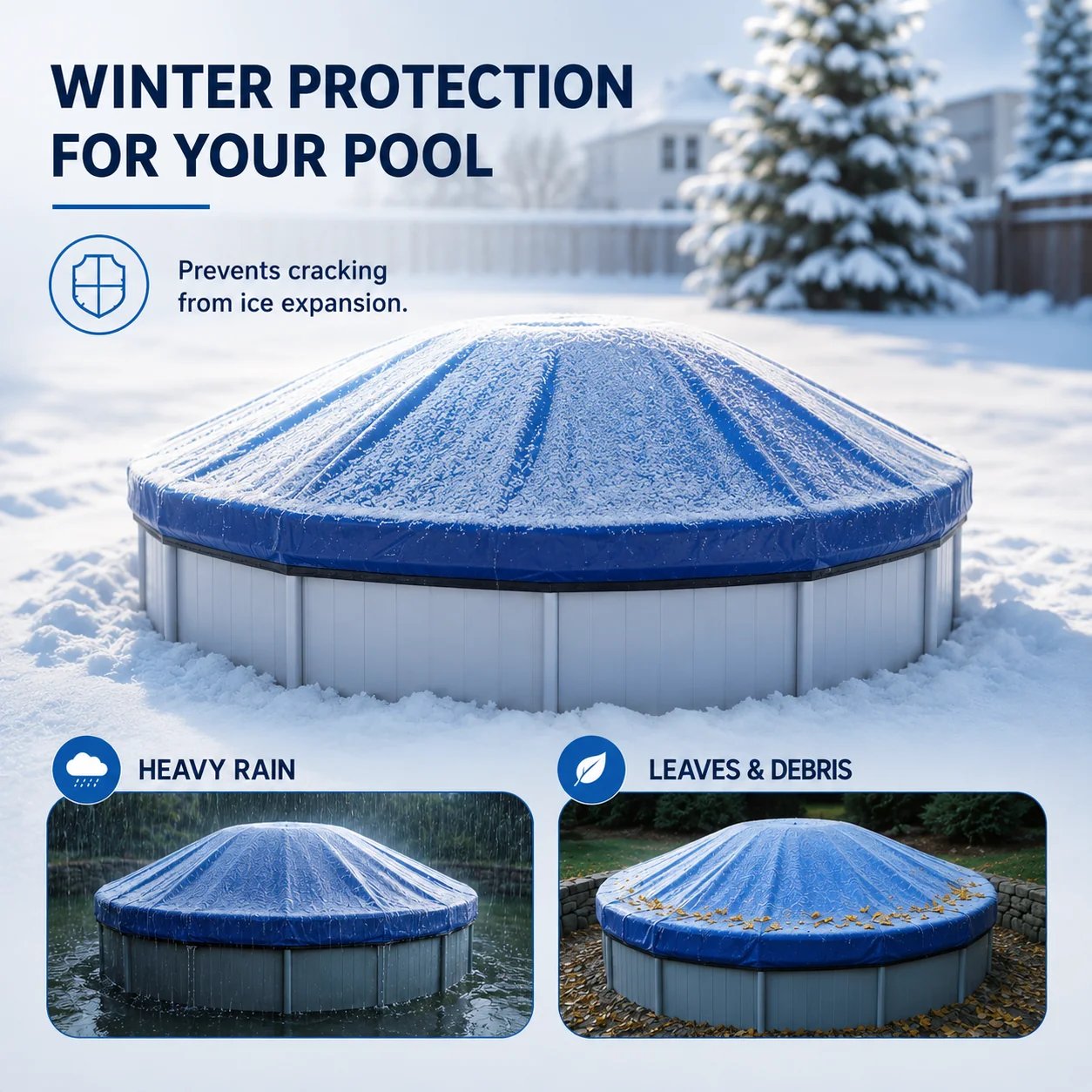 Uirway Heavy‑Duty PVC Winter Pool Pillow for Above‑Ground Pools