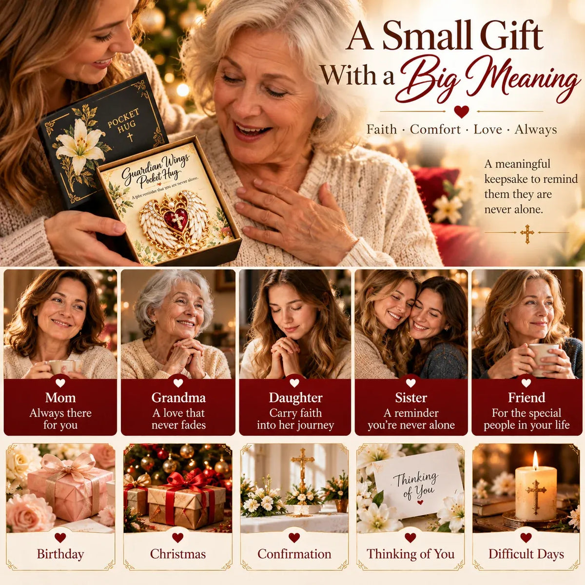 ✝️ Carry the Faith™ 3D Pocket Hug – A Little Reminder of Love (7 Designs)